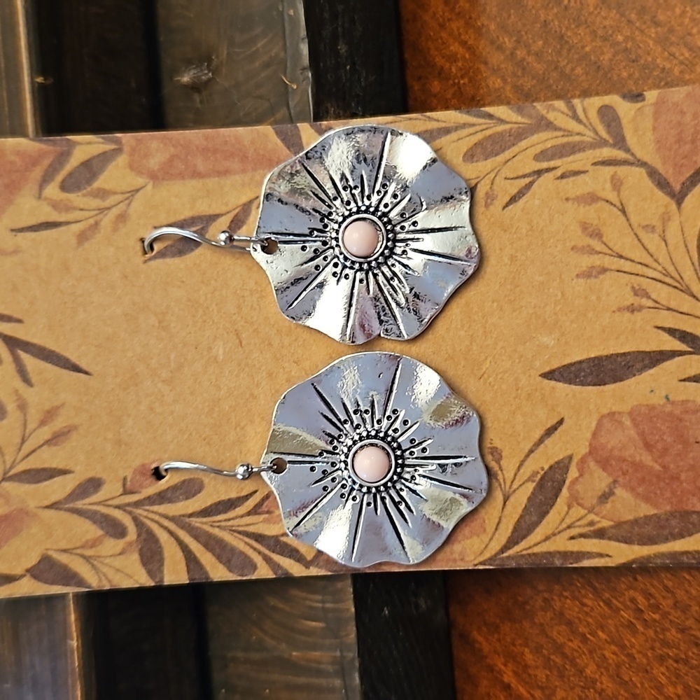 Silver Flower Earrings